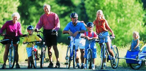 extended family bike trip at Above Rubies Family Retreat